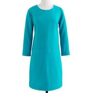 J.Crew Jules turquoise long sleeve shift